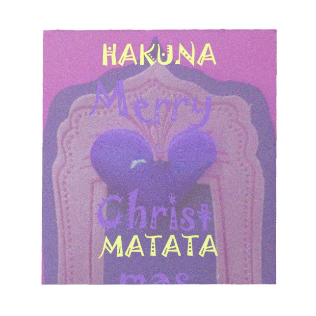 Hakuna Matata God jul Kärlek Design.jpg Anteckningsblock (Framsida)