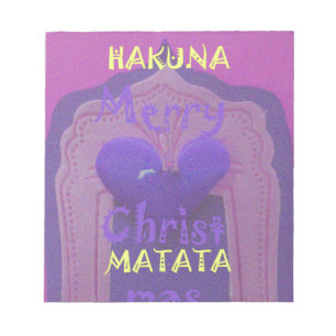 Hakuna Matata God jul Kärlek Design.jpg Anteckningsblock