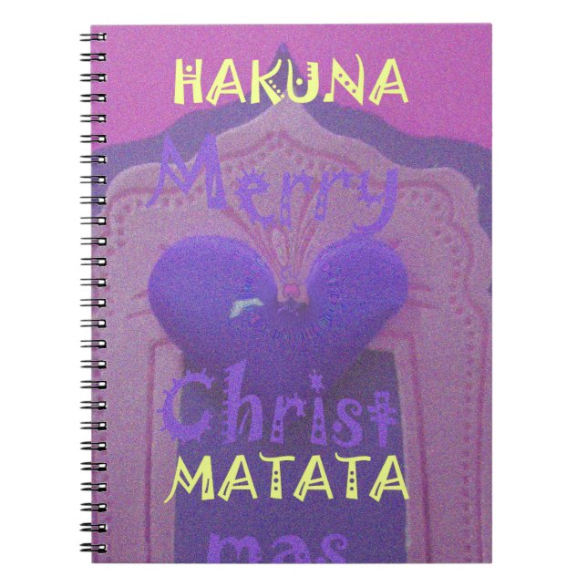 Hakuna Matata God jul Kärlek Design.jpg Anteckningsbok Med Spiral (Framsidan)