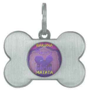 Hakuna Matata God jul Kärlek Design.jpg ID-bricka Husdjur