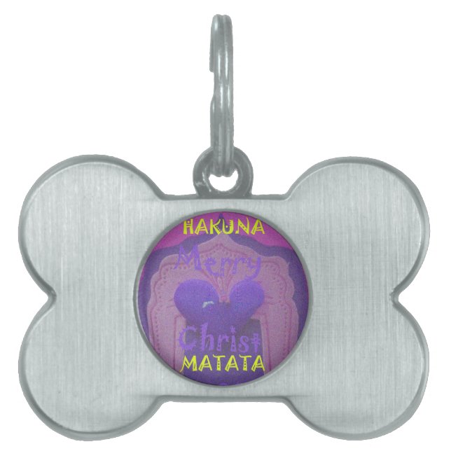 Hakuna Matata God jul Kärlek Design.jpg ID-bricka Husdjur (Framsidan)