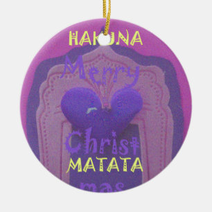 Hakuna Matata God jul Kärlek Design.jpg Julgransprydnad Keramik