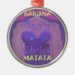 Hakuna Matata God jul Kärlek Design.jpg Julgransprydnad Metall