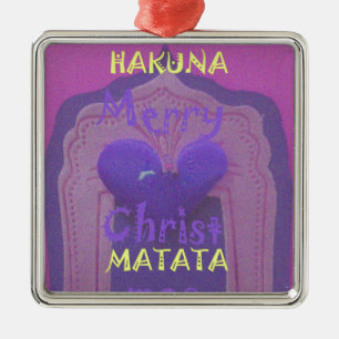 Hakuna Matata God jul Kärlek Design.jpg Julgransprydnad Metall