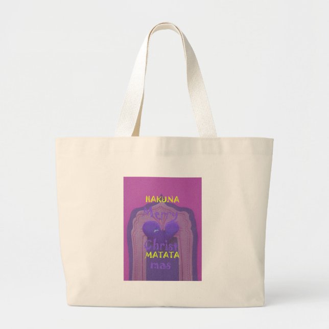 Hakuna Matata God jul Kärlek Design.jpg Jumbo Tygkasse (Framsidan)