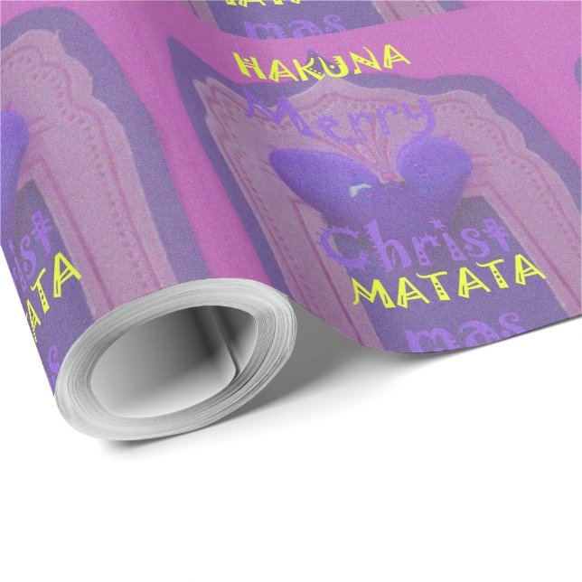 Hakuna Matata God jul Kärlek Design. Presentpapper (Rullad Hörn)