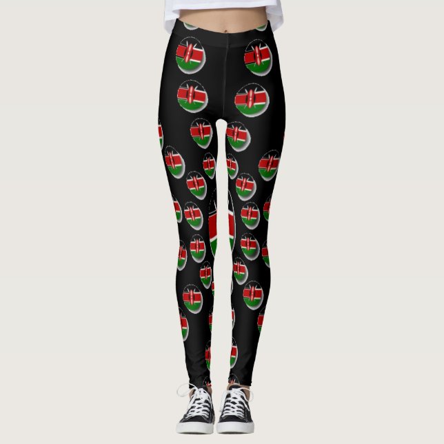 Hakuna Matata Gör det till Kenyan Leggings (Framsida)