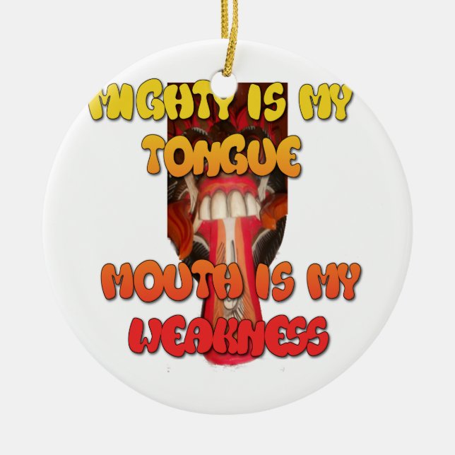 Hakuna Matata HAkuna Matata Big Mouth. Julgransprydnad Keramik (Framsidan)