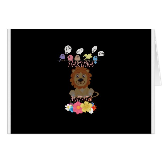 Hakuna Matata Hakunamatata baby lejon.png Hälsningskort (Framsidan Horizontal)
