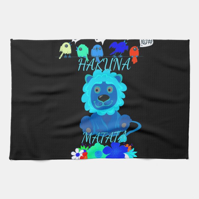 Hakuna Matata Hakunamatata bebis lejon king.png Kökshandduk (Horisontell)