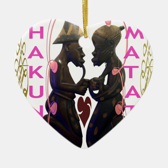 Hakuna Matata Hakunamatata Julgransprydnad Keramik (Framsidan)
