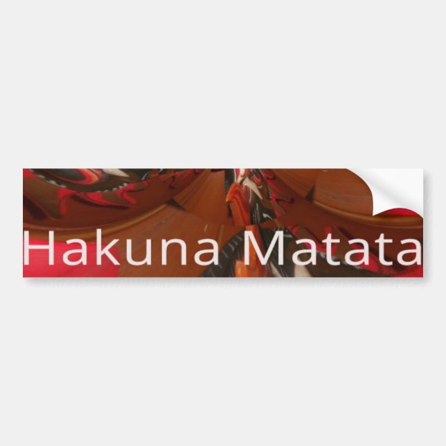 Hakuna Matata Halloween Mask Kaleidoscope Abstrakt Bildekal (Framsidan)