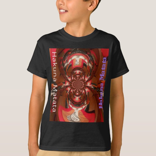 Hakuna Matata Halloween Mask Kaleidoscope Abstrakt T-shirt (Framsida)