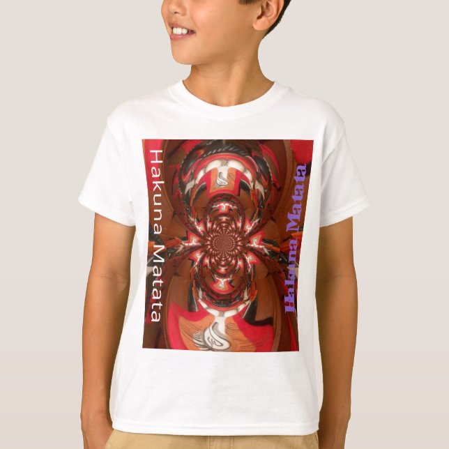 Hakuna Matata Halloween Mask Kaleidoscope Abstrakt Tee (Framsida)