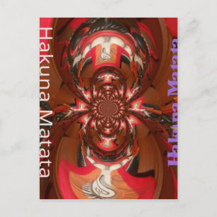 Hakuna Matata Halloween Mask Kaleidoscope Abstrakt Vykort
