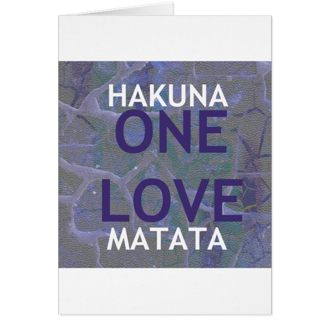 HAKUNA MATATA HÄLSNINGSKORT (Framsidan)