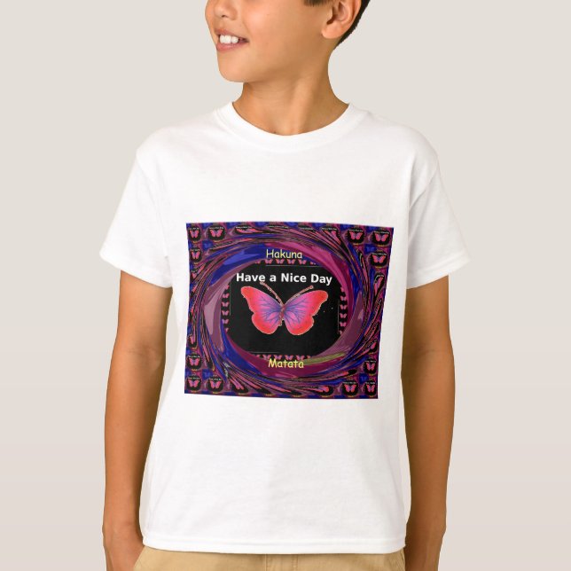 Hakuna Matata har en trevlig dag.png Tee Shirt (Framsida)