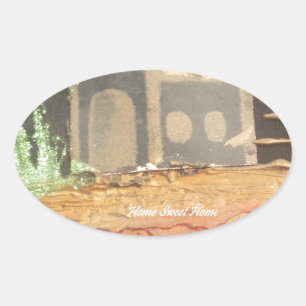 Hakuna Matata Home Sweet Home inspiration, citat.j Ovalt Klistermärke