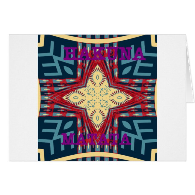 Hakuna Matata Hope design Hälsningskort (Framsidan Horizontal)