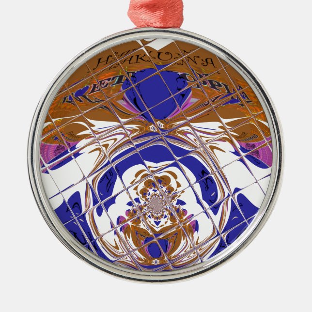 Hakuna Matata I kärlek Etiopien Färg design.png Julgransprydnad Metall (Framsidan)