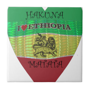 Hakuna Matata I kärlek Etiopien Färg.png Kakelplatta