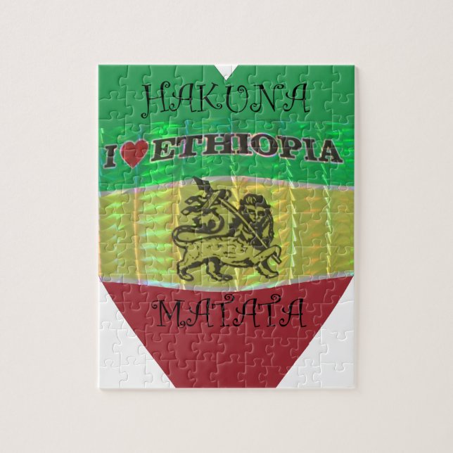 Hakuna Matata I kärlek Etiopien Färg.png Pussel (Vertikal)