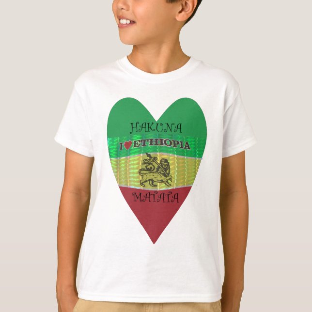Hakuna Matata I kärlek Etiopien Färg.png T Shirt (Framsida)