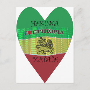 Hakuna Matata jag älskar Etiopien Färger.png Vykort