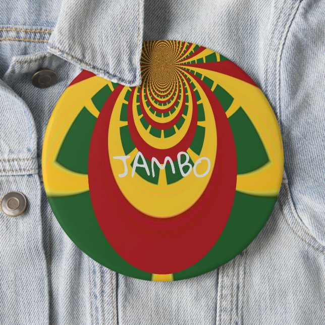 Hakuna Matata Jamaica Rasta Färger mode Knapp (In Situ)