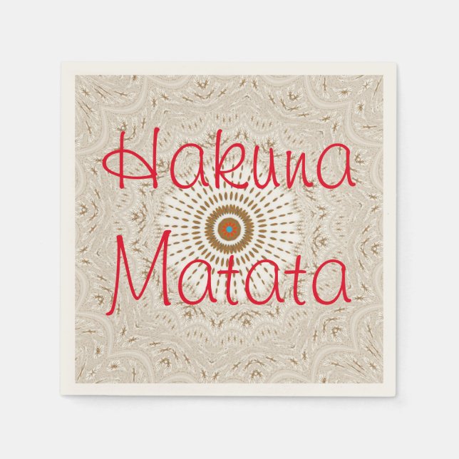 Hakuna Matata jul Party Cocktail Napkins Pappersservett (Framsidan)