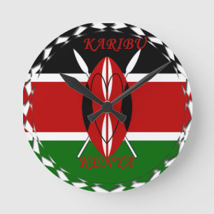 Hakuna matata Karaibu Kenya Rund Klocka