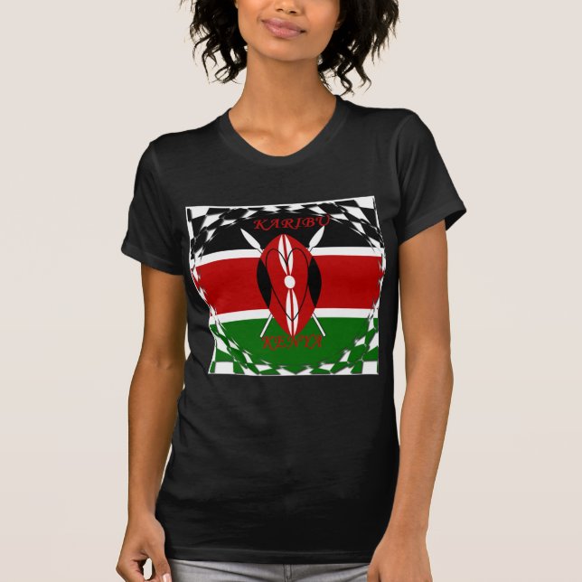 Hakuna matata Karaibu Kenya Tee Shirt (Framsida)