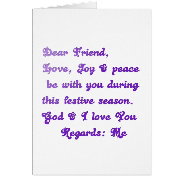 Hakuna Matata Käre Friend Kärlek glädjen att få fr Hälsningskort (Framsidan)