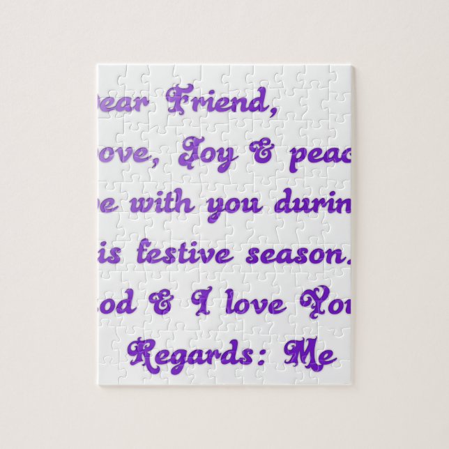 Hakuna Matata Käre Friend Kärlek glädjen att få fr Pussel (Vertikal)