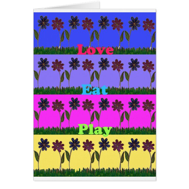 Hakuna Matata Kärlek Eat Play.png Hälsningskort (Framsidan)