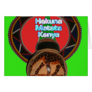 Hakuna Matata Kenya Art Print Customize Product Hälsningskort