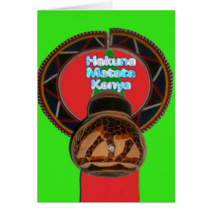 Hakuna Matata Kenya Art Print Customize Product Hälsningskort