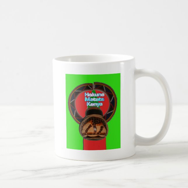 Hakuna Matata Kenya Art Skriv ut Kaffemugg (Höger)