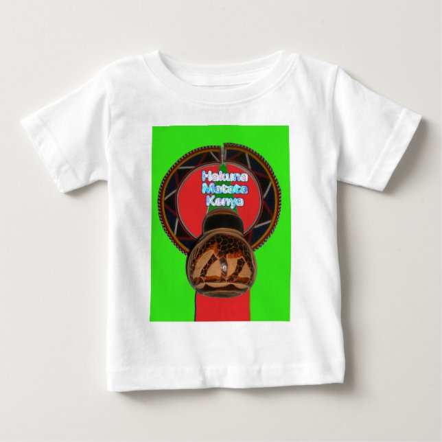 Hakuna Matata Kenya Art Skriv ut Tee Shirt (Framsida)