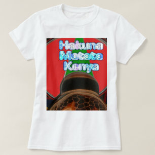 Hakuna Matata Kenya Art Skriv ut Tee Shirt