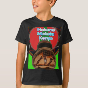 Hakuna Matata Kenya Art Skriv ut Tee Shirt