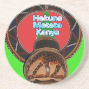 Hakuna Matata Kenya Art Skriv ut Underlägg Sandsten