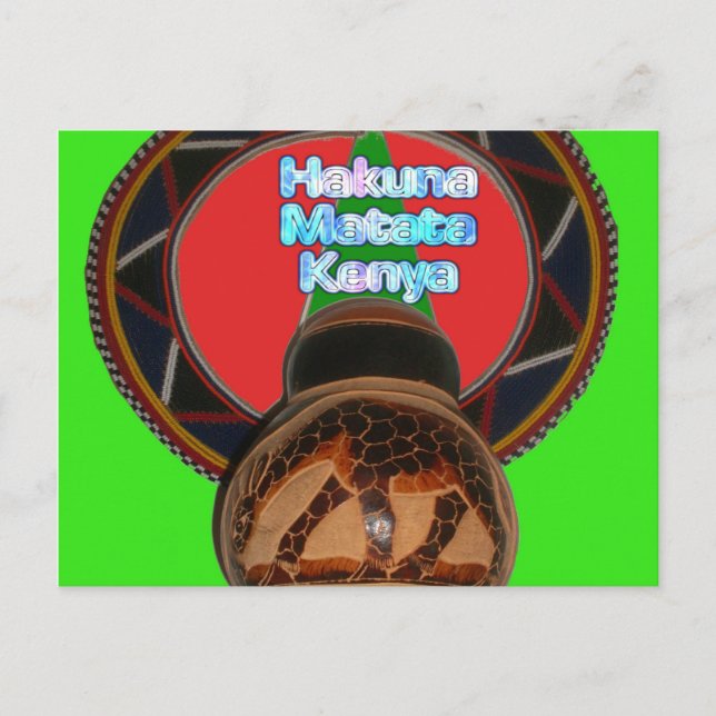 Hakuna Matata Kenya Art Skriv ut Vykort (Framsida)