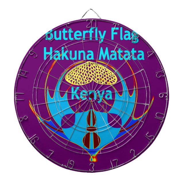 "Hakuna Matata Kenya" Butterfly Art Print/Graphic Piltavla (Framsidan)