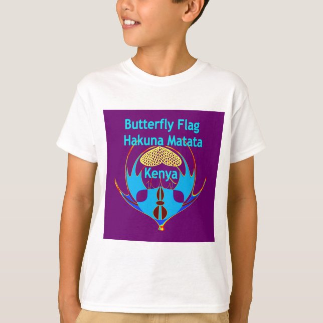 "Hakuna Matata Kenya" Butterfly Art Print/Graphic Tröja (Framsida)