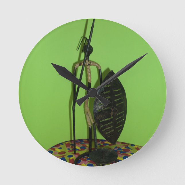 Hakuna Matata Kenya Maasai.JPG Rund Klocka (Framsida)