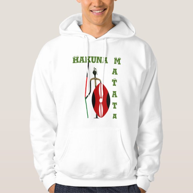 Hakuna Matata Latest Basic Säker Travel Hoodie (Framsida)