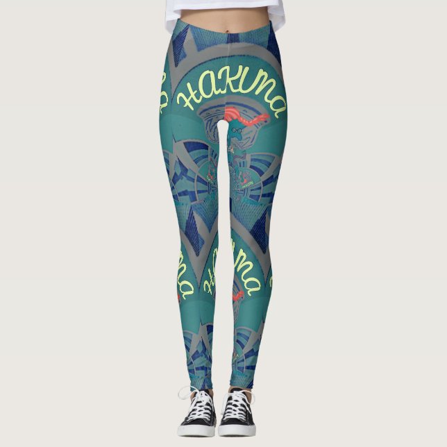 Hakuna Matata Leggings - Behåll bekvämlig Snyggt (Framsida)