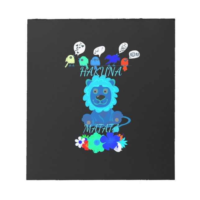 Hakuna Matata Lejon Art-utskrift Anteckningsblock (Framsida)