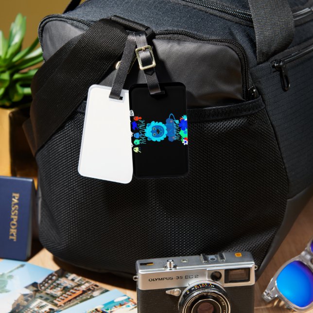 Hakuna Matata Lejon Art-utskrift Bagagebricka (Fram & Baksida)